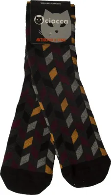 Image de Une paire de chaussettes courtes pour homme CIOCCA, dotées de renforts antidérapants en coton, référence TU47, pointures 40 à 45, 90 % coton, 9 % polyamide, 1 % Élasthanne