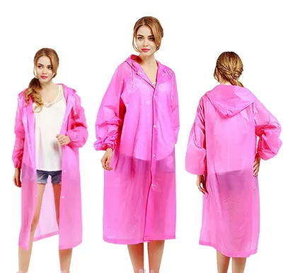 Productafbeelding van 3-Pack Herbruikbare Regenponcho's voor Volwassenen met Capuchon