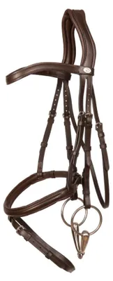 Produktbild von Dyon Trense mit kombiniertem Reithalfter aus weichem Leder