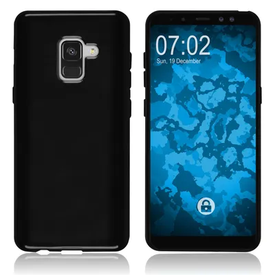 Produktbild von PhoneNatic Case kompatibel mit Samsung Galaxy A8 Plus (2018) - schwarz Silikon Hülle  Cover