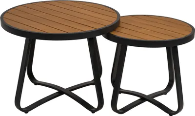 Produktbild von Beistelltisch Tisch 2er Set AREZZO Aluminium 45/58 cm