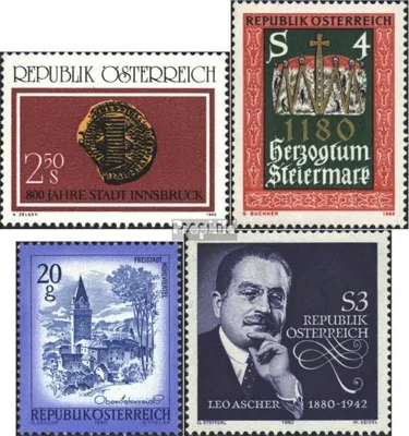 Produktbild von Briefmarken Österreich 1980 Mi 1647,1648,1649,1650 (kompl.Ausg.) postfrisch Sondermarken