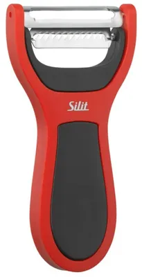 Produktbild von Silit 21.4129.3132, Obst & Gemüse, Y-Schäler, Edelstahl, 18/10, Schwarz, Rot, Kunststoff