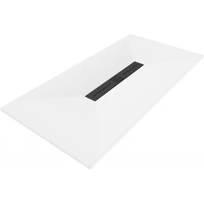 Zdjęcie produktu dla Mexen Toro brodzik prostokątny SMC 150 x 90 cm, biały, maskownica czarna - 43109015-B