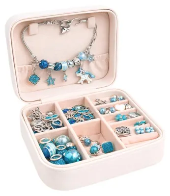 Image de Kit De Fabrication De Bracelets Bleus (50)