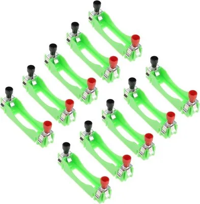 Productafbeelding van Batterijhouder AA - Batterijdoos Experiment - Natuurkunde Onderwijs - Polariteitsmarkering - 80 mm - Zwart