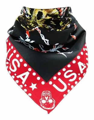 Produktbild von Bandana Halstuch Totenkopf Stacheldraht Tattoo, Bandana Headscarf Scarf Skull Barbed Wire Tattoo, Bandana pañuelo bufanda Tatuaje de alambre de púas de Calavera