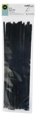 Produktbild von Kabelbinder, schwarz, 4,8 x 430 mm, 100 % Nylon 66, 100 Stück
