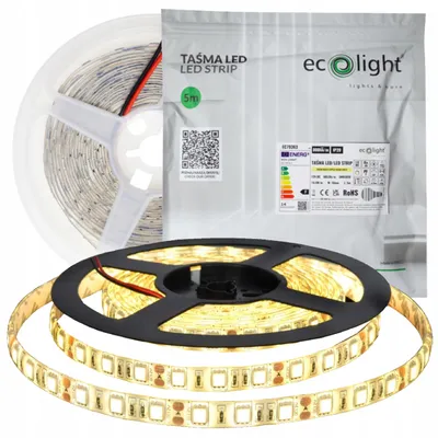 Produktbild von LED-Streifen, 300 LEDs pro Meter, 14,4 W/m, 72 W, 12 V, IP20, warmweiß, Rolle 5 m, 3000 K