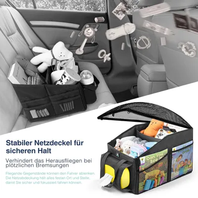 Imagen del producto de Organizador para asiento de coche infantil - Plegable con muchos compartimentos -
