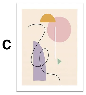 Produktbild von Poster Matisse Blumen Abstrakt | Bilder Wohnzimmer | Wandbilder Schlafzimmer | Deko Print ohne Rahmen | Bilder Matisse Beige · Motiv C · 20 × 25 cm