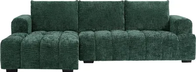 Produktbild von Ecksofa - Ecke links - Strukturstoff - Grün - BENOLA