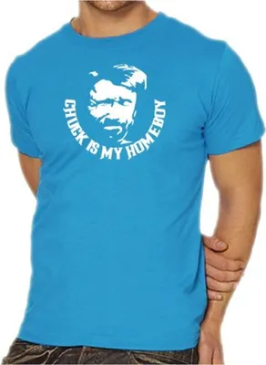 Produktbild von Touchlines Herren T-Shirt Chuck Norris , hellblau, S