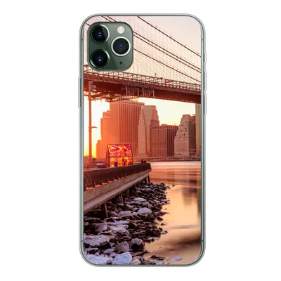 Produktbild von MuchoWow® Handyhülle Schutzhülle Hülle für iPhone 11 Pro Max New York - Brooklyn - Brücke Silikon Softcase Handy Hülle - Schutz