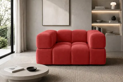 Productafbeelding van Kaiser Möbel fauteuil, fluweelstof Bluvel, bordeauxrood, Averro