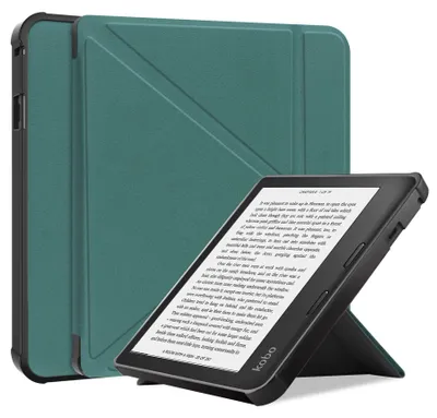 Obrázek produktu pro Omgoods - Inteligentní obal s funkcí stojánku pro e-čtečku Kobo Sage, zelený, 8 palců