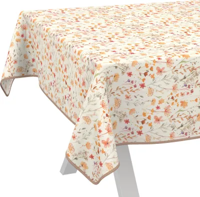 Produktbild von Tischdecke Alessia-Wildblumen Orange-Beige 500x140cm Band