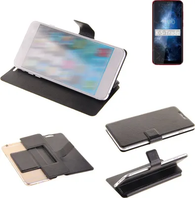 Produktbild von K-S-Trade Schutzhülle kompatibel mit BQ Mobile BQ-6061L Slim Schutzhülle Flip Cover Klapphülle Wallet Case Slim Handyhülle bookstyle schwarz