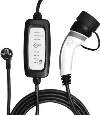 Productafbeelding van Laadkabel Auto 3,6 kW 7 Meter - Type 2 Stekker - Zwart - Elektrische Auto Oplader - EV Laadkabel