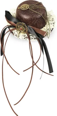 Produktbild von Minihut Mini Hut Steampunk mit 2 Haarclips Halloween Karneval Fasching Party