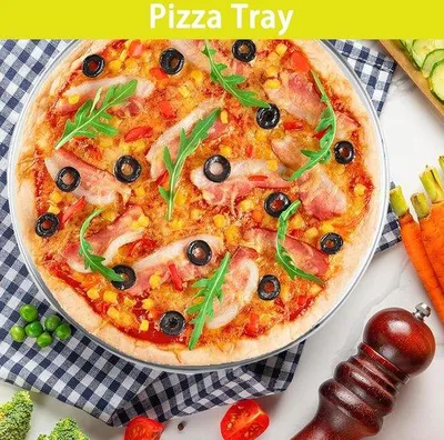 Produktbild von Famanu Pizzapfannen 26 cm - Set mit 6 runden Pizzaplaten