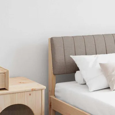 Produktbild von "Schlussverkauf" Gepolstertes Kopfteil 1 pc - Einfach zu reinigen - Taupe 180 cm Massives Kiefernholz C10898