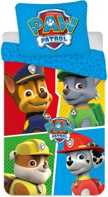 Zdjęcie produktu dla Poszwa na kołdrę PAW Patrol Kwadraty 140 x 200 cm - 70 x 90 cm - Poliester