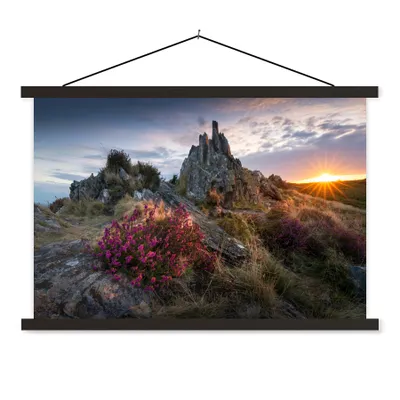 Produktbild von MuchoWow® Textilposter Bretagne-Küste 120x80 cm mit schwarzem Rahmen - Wanddeko