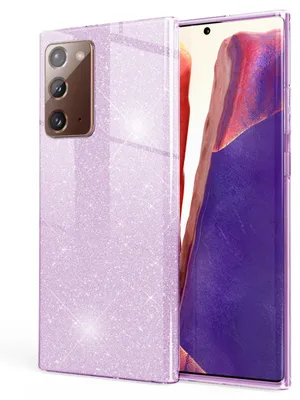 Produktbild von NALIA Glitzer Handy Hülle für Samsung Galaxy Note 20, Strass Diamant Back Cover Lila