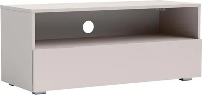 Produktbild von TV Lowboard Tebris 100 cm Kaschmir Beige – Hängend oder Stehend, Push-to-Open, Kleines TV-Board Modern