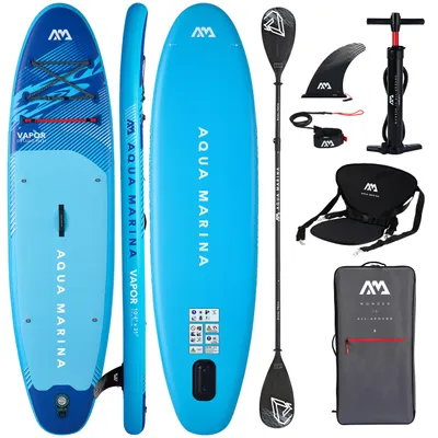 Produktbild von Aufblasbares SUP Board 315 cm Aqua Marina Vapor 10'4 2026 COMBO – Kajaksitz & 2in1 Paddel bis 140 kg
