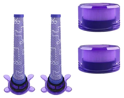 Filterset für Dyson V8/V7 – Vor- und Nachfilter, 4 Stück, Kunststoff, Einweg