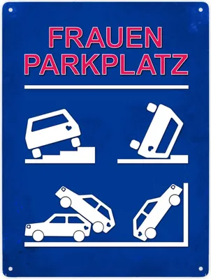 Produktbild von Metallschild XXL mit Frauenparkplatz Motiv Schild Blechschild Aluminiumschild