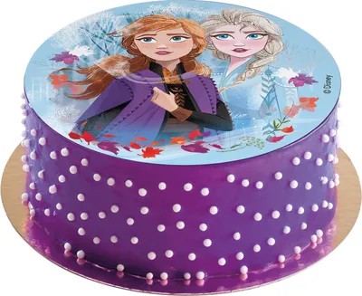 Produktbild von Jedlá dekorácia na tortu Disney Frozen II Elsa, Anna, Olaf Dekorácia na tortu, priemer kruhu :16 cm, motív:Frozen No. 3