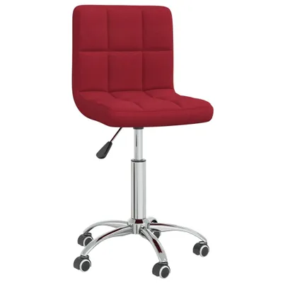 Immagine prodotto di vidaXL Sedia girevole per ufficio in tessuto rosso vino