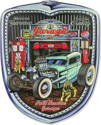 Image de Panneau en tôle "GARAGE" - 36x45 cm