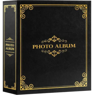 Produktbild von Fotoalbum 10x15 cm 600 Fotos Schwarz Kunstleder Traditionell XXL Einsteckalbum