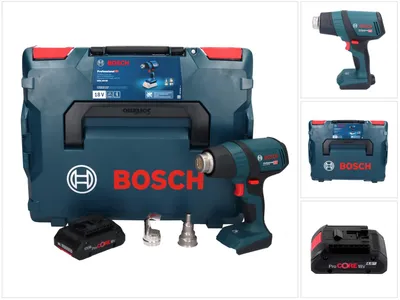 Zdjęcie produktu dla Bosch GHG 18V-50 Professional akumulatorowa dmuchawa gorącego powietrza 18 V 300° C / 500° C + 1x akumulator ProCORE 4,0 Ah + L-Boxx - bez ładowarki