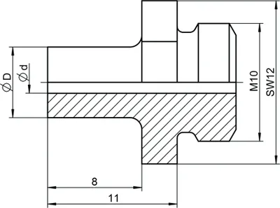 Produktbild von Gesipa Ersatzteil Mundstück V-17/24 für neue Ausführung der Andrückvorrichtung