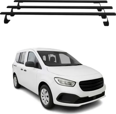Image de Barres de toit transversales pour Mercedes Citan 2021-2025 Acier Noir 3 pcs