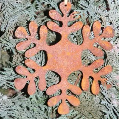 Image de Rostikal Flocons de neige Décor de jardin Grille 55 cm Décoration de Noël extérieur Hiver