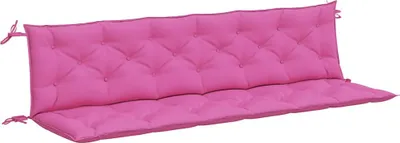 Obrázok produktu pre vidaXL Vankúše na záhradnú lavicu 2 ks. Ružové 200x50x7 cm Látka