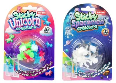 Produktbild von Toi-toys lustige Mini-Fensterkriecher Einhorn oder Astronaut, 12-tlg.