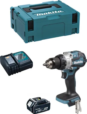 Produktbild von Schlagbohrschrauber MAKITA DHP492RTJ1 (1 x 5,0Ah + DC18RC + MAKPAC 2)