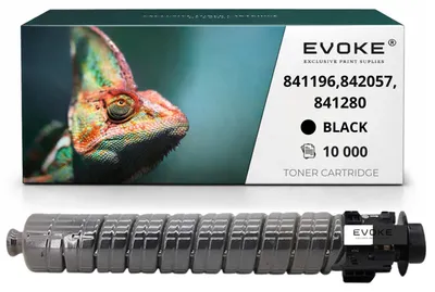 Produktbild von Evoke Kompatible Tonerkartusche für den Ricoh-Drucker MPC-2030, 2050, 2550K, 841196, 842057, 841280, Schwarz, 10.000 Seiten, kompatibel mit MP C2030, C2050, C2530, C2030, MPC2050, MPC2550