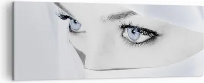 Produktbild von Bild auf Leinwand - Leinwandbild - Schönheit Gesicht Mädchen Mode - 140x50cm - Wand Bild - Wanddeko - Leinwanddruck - Bilder - Kunstdruck - Wanddekoration - Leinwand bilder - Wandkunst - AB140x50-2159