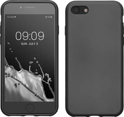 Produktbild von kwmobile Case kompatibel mit Apple iPhone SE (2022) / iPhone SE (2020) / iPhone 8 / iPhone 7 Hülle - Schutzhülle aus Silikon metallisch schimmernd -
