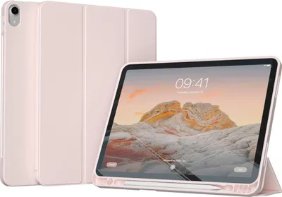 Productafbeelding van Accezz Smart Silicone Bookcase voor de Apple iPad Air 11 inch (2026) M4 / (2025) M3 / (2024) M2 / Air 5 (2022) / Air 4 (2020) - Roze