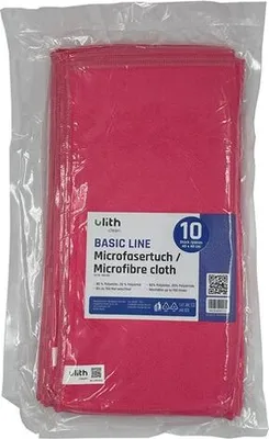 Produktbild von Clean-Basic Microfasertuch rot, 40 x 40 cm, 10 Tücher