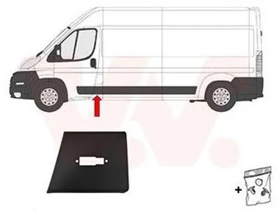 Produktbild von VAN WEZEL Seitenschutzleiste vorne links B-Säule 1652407 für OPEL Movano C Kastenwagen (U9) für FIAT Ducato Kastenwagen (250, 290) Ducato Bus